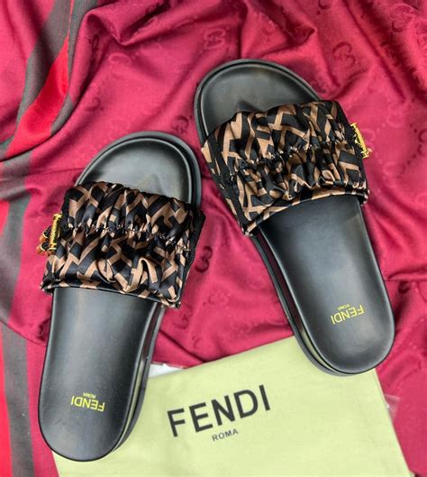 fendi satin slides colors|Shop Fendi Vertigo Satin Slides .